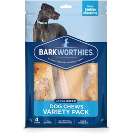 Barkworthies Large Breed Variety Pack Natural Dog Chews (4 count)
