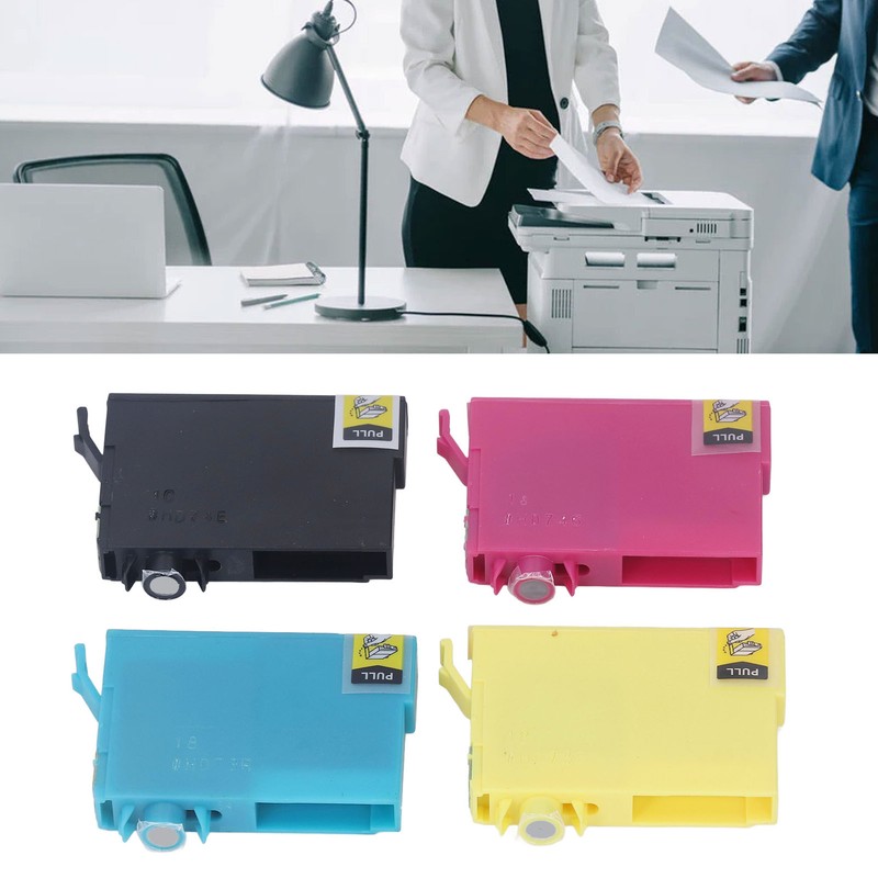 4Pcs Ink Cartridges Compatible Refill Replacement 4 Colors BK C