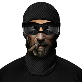 wiut 3D Balaclava Ski Mask Motorcycle Full Face Mask Outdoor Tactical Hood Headwear Mask for Men/Women - Full UV-Protective Face Cover, Cycling, Sports, Fishing (UK, Alpha, One Size, D)