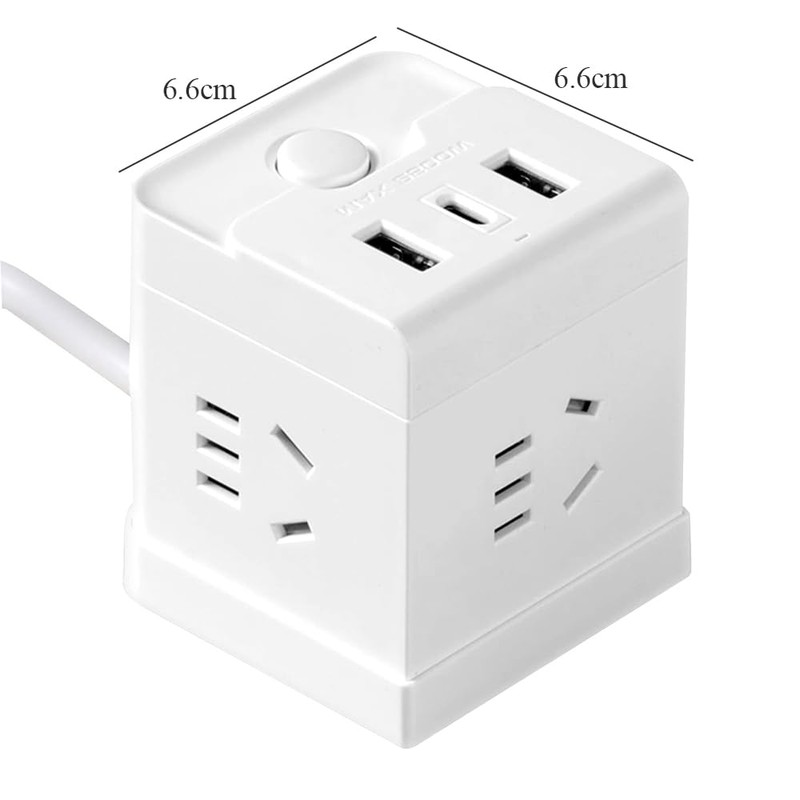 Power Strip with USB, Cube Charging Station Protector, Power Outlet