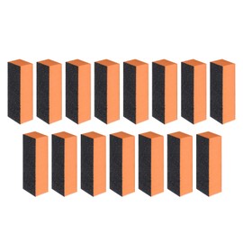 HARFINGTON 15pcs Nail Buffer Blocks 60/80/80 3 Sided Grit Nail Sanding Buffing File Block Manicure Tool for Acrylic Nail Shine Polishing Buffer, Orange
