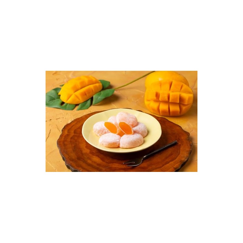 Mochi Mango Traditional Japanese Rice Cakes, 130g, Soft Chewy Wagashi