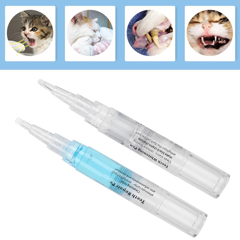 2Pcs Pet Beauty Brush Dog Cat Dental Calculus Tartar Stone