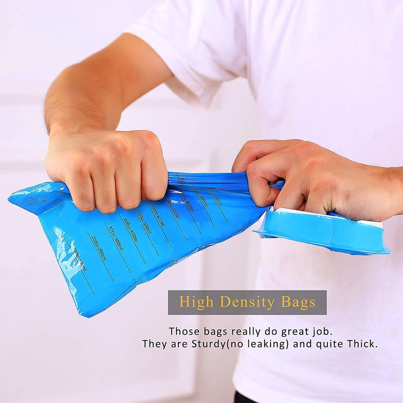 14 Pack Disposable Vomit Bags (Thick), Barf Bags 1000ML Blue,