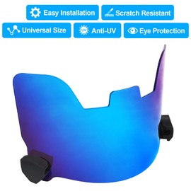 Zoviura Football Visor, Visor for Helmet with High Clarity, Impact Resistant Football Helmet Visor, Easy Install Visor Football for Youth&Adult Football Gear