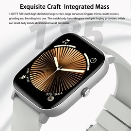 WISFREAST Smartwatch for Men Women,1.85'' HD Smartwatches with Bluetooth Calling, Notification Alerts, Heart Rate/Sleep Monitors, Customizable Watch Faces, and Music & Photo Controls