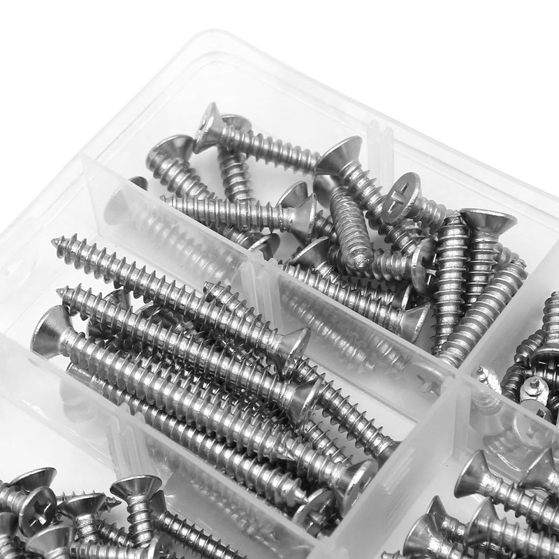 POFET Assorted Stainless Steel Screws Set 265 PCS M3/M4/M5 Self