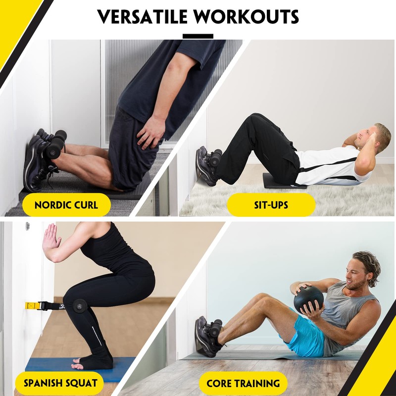 Nordic Hamstring Curl Strap - Holds 420 Pounds, Great for