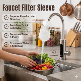 Faucet Filter Cotton Bag, High Density Universal Faucet Filter Bag, Hot & Cold Anti-Splash Water Filters, Cotton Pouch Tap Water Flow Cleaning Accessory for Bathroom, Kitchen Sink，100 Bags + 20 Straps