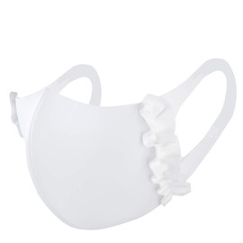 ANIMAS Japan Ruffle Mask, Made in Japan, Stylish, Cute, White, Washable, White, Easy to Breathe, Non-Stuffing Mask, Wire in Mouth (A. Eternal Bride)