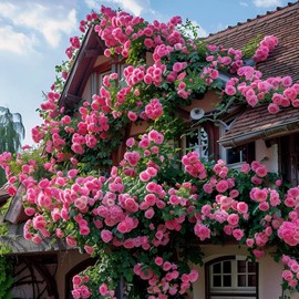 300+ Climbing Rose Seeds for Planting - Rare Climbing Rose Rosa Bush Vine Non-GMO Heirloom Climbing Flowers Seeds Outdoor Indoor Garden