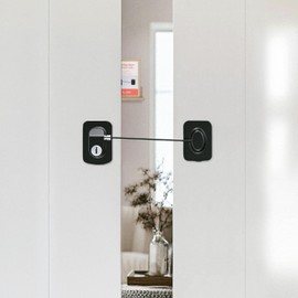 Sliding Barn Door Lock with Key Exterior - Contemporary Entrance Barn Door Key Lock - Barn Door with Lock and Key - Sliding Door Lock with Key - Barn Door Keyed Lock Ideal for Indoor and Outdoor Use