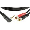 Klotz AY7A-0300 Lightweight Y-Cable - Right Angled 3.5 mm Mini