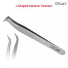 OROAX L-Shaped Tweezer Dental Surgical Serrated Forceps Diagnostic & Veterinary