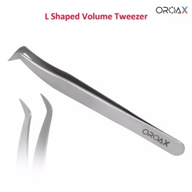 OROAX L-Shaped Tweezer Dental Surgical Serrated Forceps Diagnostic & Veterinary Tools