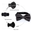Alizeal Mens Solid Color Adjustable Bow Ties, Black