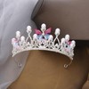 Girls Tiara Butterfly Princess Crown Gold Pearl Headband Rhinestone Hairpiece