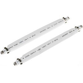 POPPSTAR 2 x 21.5 cm SAT Window Feed-Through (2 mm Window Feed-Through Satellite Cable Flat) Coupling F-Connector Gold-Plated Contacts White