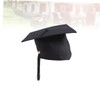 PACKOVE Adjustable Graduation Cap for Adults and Students Black Mortar