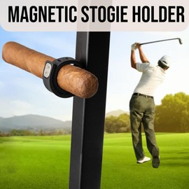 HODL 21 StogieStay Magnetic Stogie Holder - Portable Stogie Clip for Golf, Fishing, Grilling, Camping & Sporting Events - Outdoor Gadgets & Accessory Gift - Color: Ember Red