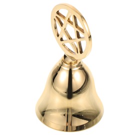 GRIRIW Altar Bell Pentagram Handheld Bell for Tarot Ceremony and Divination for Rituals Bars and Restaurants Elegant Design for Spiritual Practices
