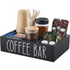 ALELION Coffee Station Organizer - Wood Countertop Accessories Organizer with