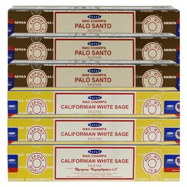 Palo Santo White Sage Incense Sticks & Holder Bundle Variety Pack from House of Nag Champa Incense Sticks and Trumiri