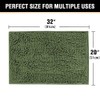 Smarcute Chenille Bath Mat for Bathroom Luxury Thick Bathroom Mat