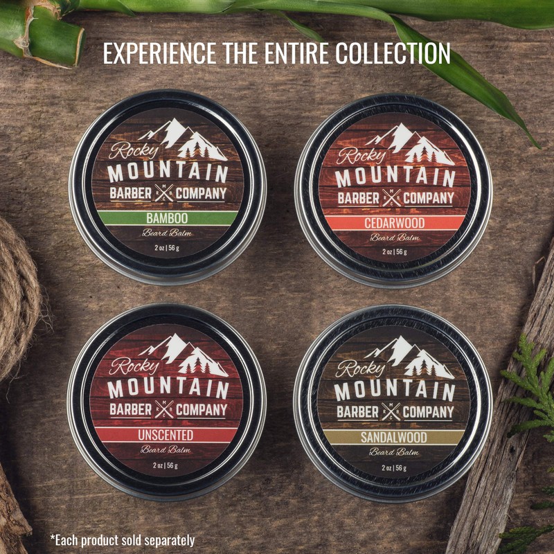Men’s Bamboo Beard Balm Made in Canada Featuring Beeswax, Shea