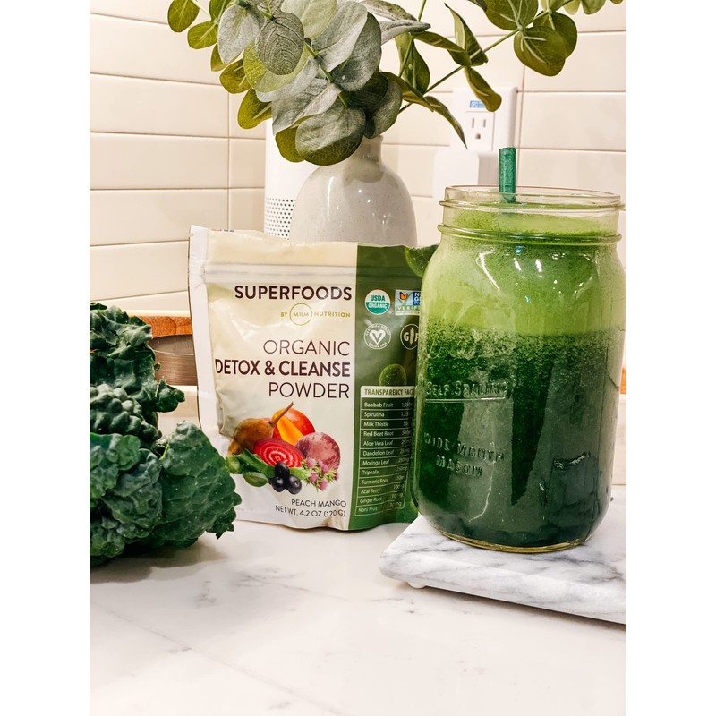MRM Nutrition Organic Detox and Cleanse Powder | Peach Mango