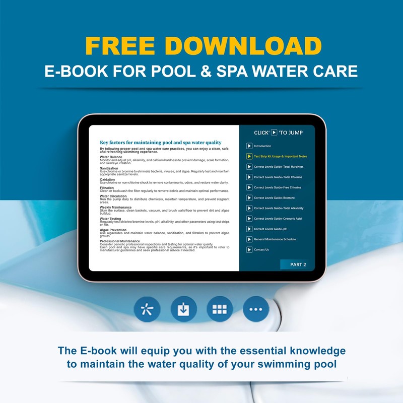 7 Way Pool Test Strips, 150 Fast and Accurate Pool