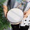 AUEAR, Double Row Jingles Handheld Tambourine Creative Wooden Drum for