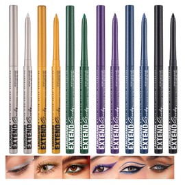 LANGMANNI 6Pcs Metal Colorful Eyeliner Pencil Set - Matte & Shimmer Eye Makeup,Smooth Use Long-Lasting & Waterproof Eyeliner Set(#02+03+04+06+08+12)