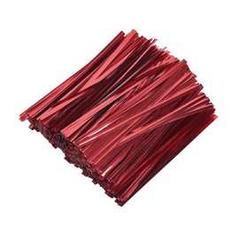 800 PCS 5" Red Metallic Twist Ties for Bakery Ties, Candy Bags, Coffee Bags, Goodie Bags Ties