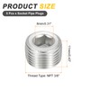 sourcing map 5Pcs Male Thread Socket Pipe Plugs, NPT 3/8"