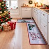 JSVSLTD Christmas Kitchen Rugs, Set of 2 Kitchen Floor Mat