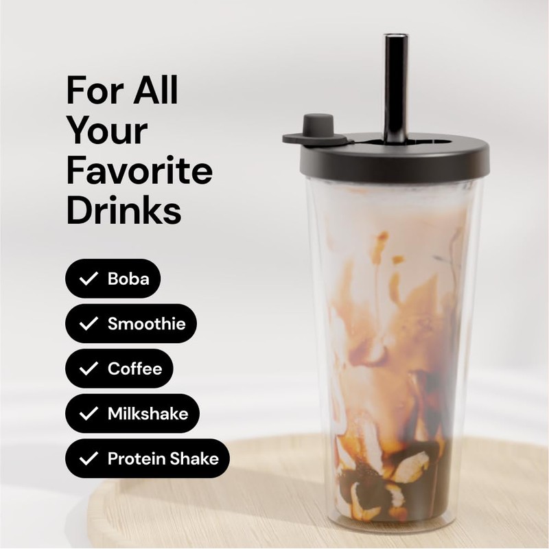 Dodoko Reusable Boba Cup and Straw Boba Tea Cup Bubble