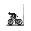 Cyclist Bookend – Decorative Metal Book Holder for Shelves and