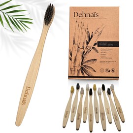 Zahnbürste Bambus Natur-Bambus-Zahnbürste Zahnbürste mit Holzkohle-infundierten Borsten