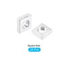 METALLIXITY Square Nuts, (M4x7mmx7mm) 25Pcs, Carbon Steel Coarse Thread Square