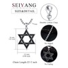 Seiyang Star of David Necklace for Men, 925 Sterling Silver