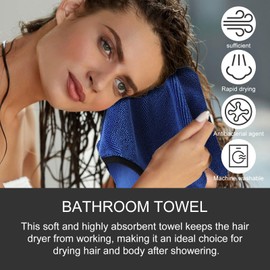 Tefola Shiny Wipes Microfiber Cleaning Cloths,3Pcs Soft Microfiber Towels Ultra Absorbent Fast Dry Shower Towels All-Purpose Clean Cloth for Bathroom Kitchen Car Washing (Blue, 40 * 60cm)