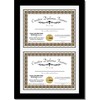 Creative Picture Frames 12x16 inch Classic Black Double Diploma Frame