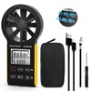 HVAC Anemometer Waterproof Rechargeable Anemometer with Touch-Screen, CFM Meter 0-999900