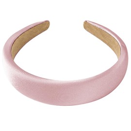 1.2 Inch Wide Solid Colors Padded Headband with No Teeth Hair Bands Non Slip Fashion Head Band for Women and Girls(Pink)