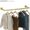 RSFMAS Wall Mounted Clothes Rack, Industrial Pipe Clothing Hanger 36