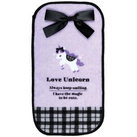 Skater MNT0N-A Pocket Mini Towel, 3.9 x 7.5 inches (10 x 19 cm), Handkerchief, Mini, Hand Towel, Love, Unicorn