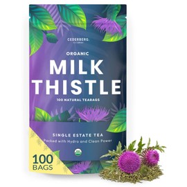 Organic Milk Thistle Tea-100 Tea Bags | Organic Herbal Tea From Single Origin | Eco-Friendly Tea Bags | Non-GMO Caffeine Free Tea With Zero Sugar | Cederberg Tea Company