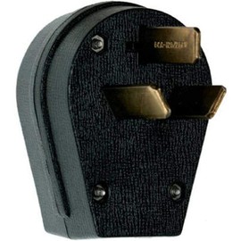 Legrand Pass & Seymour 3861CC6 30 Amp 125/250V 3 Pole 3 Wire Dryer Angle Plug, NEMA 10 30P, Black (1 Count)