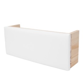 SOULONG Manicure Nail Hand Rest Nail Hand Cushion with Bracket Soft Durable PU Leather Manicure Cushion for Table 30.5x12x8.5cm (White)